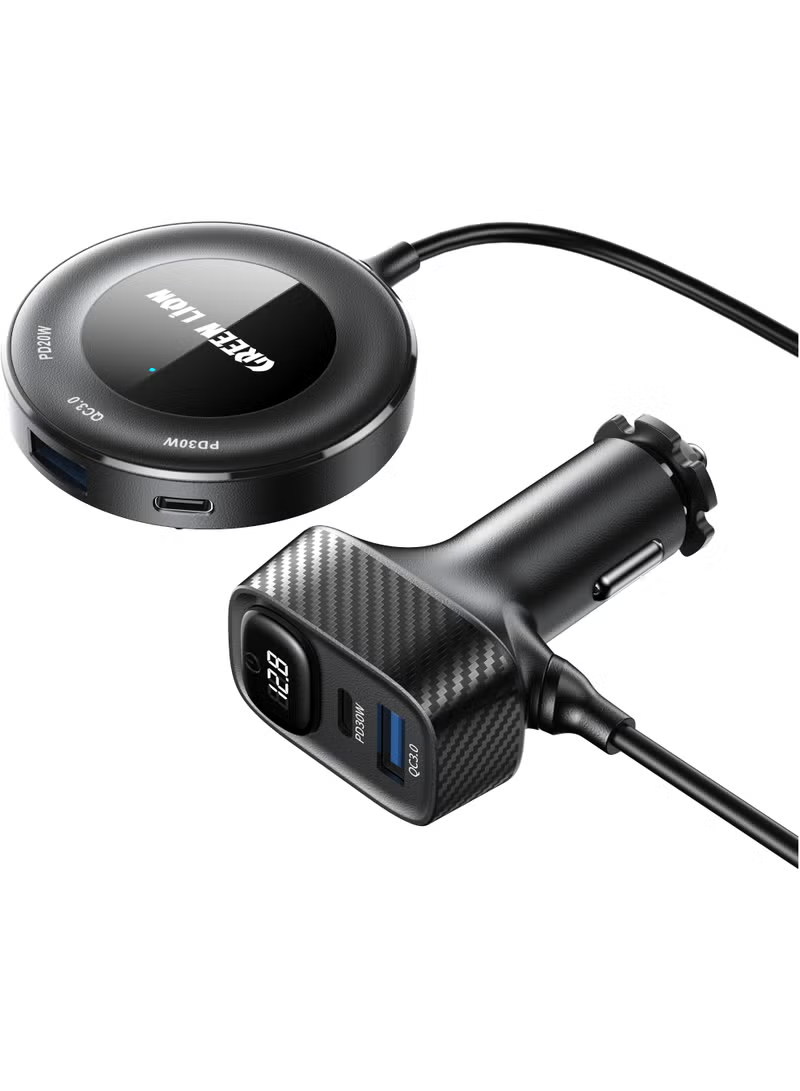 Green Lion 5 IN1 MULTIPORT Car Charger Kit PD 30W - Black