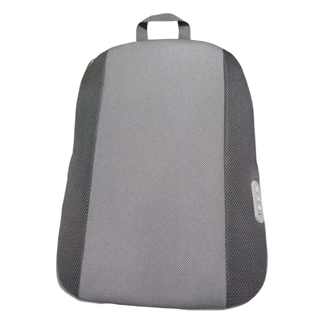 Green Lion Massage Cushion with Heating Function and Lumbar Support - Grey