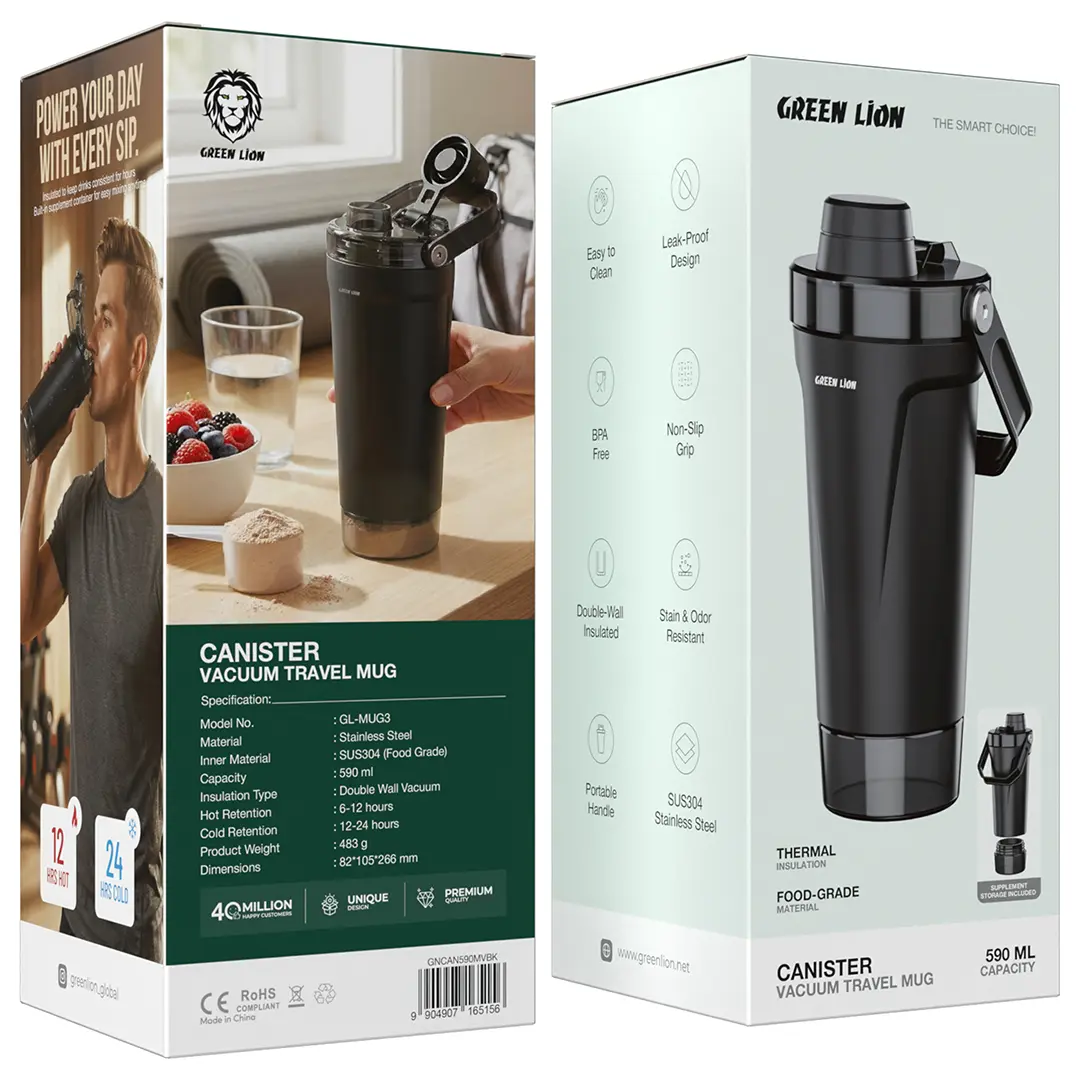 Green Lion Canister Vacuum Tumbler 590 ML