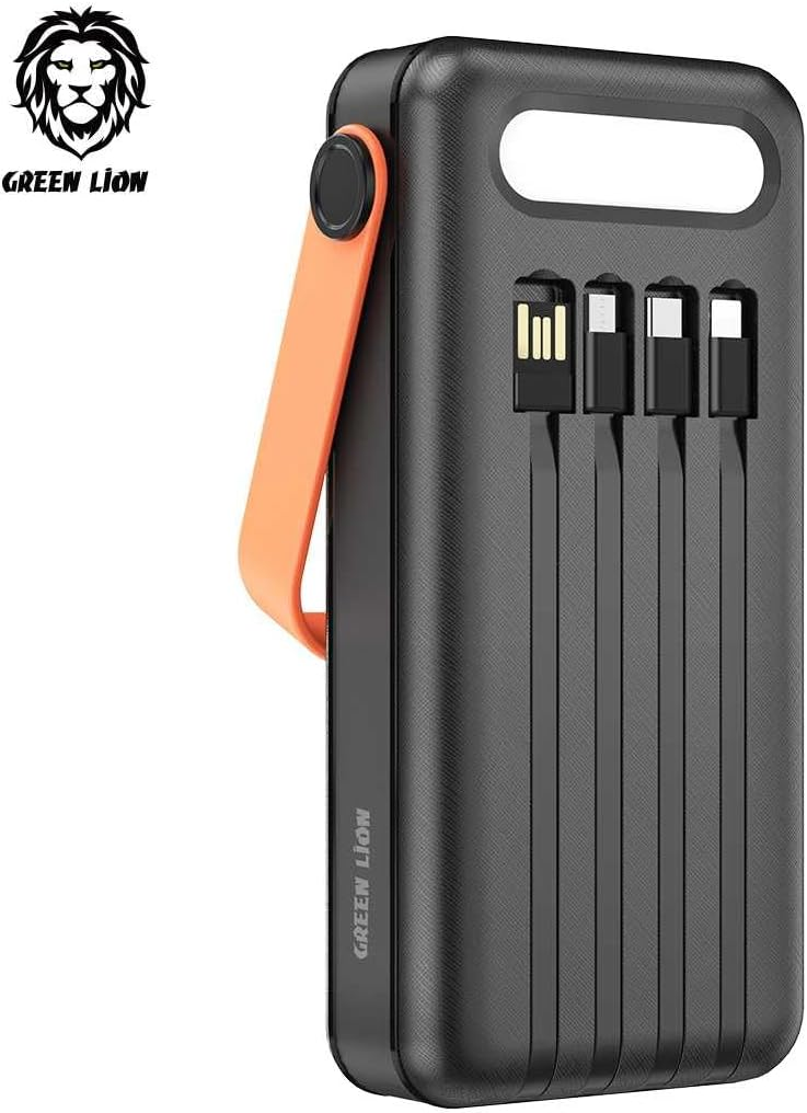 Green Lion Solar 5-Panel 30000mAh Power Bank PD 20W - Black