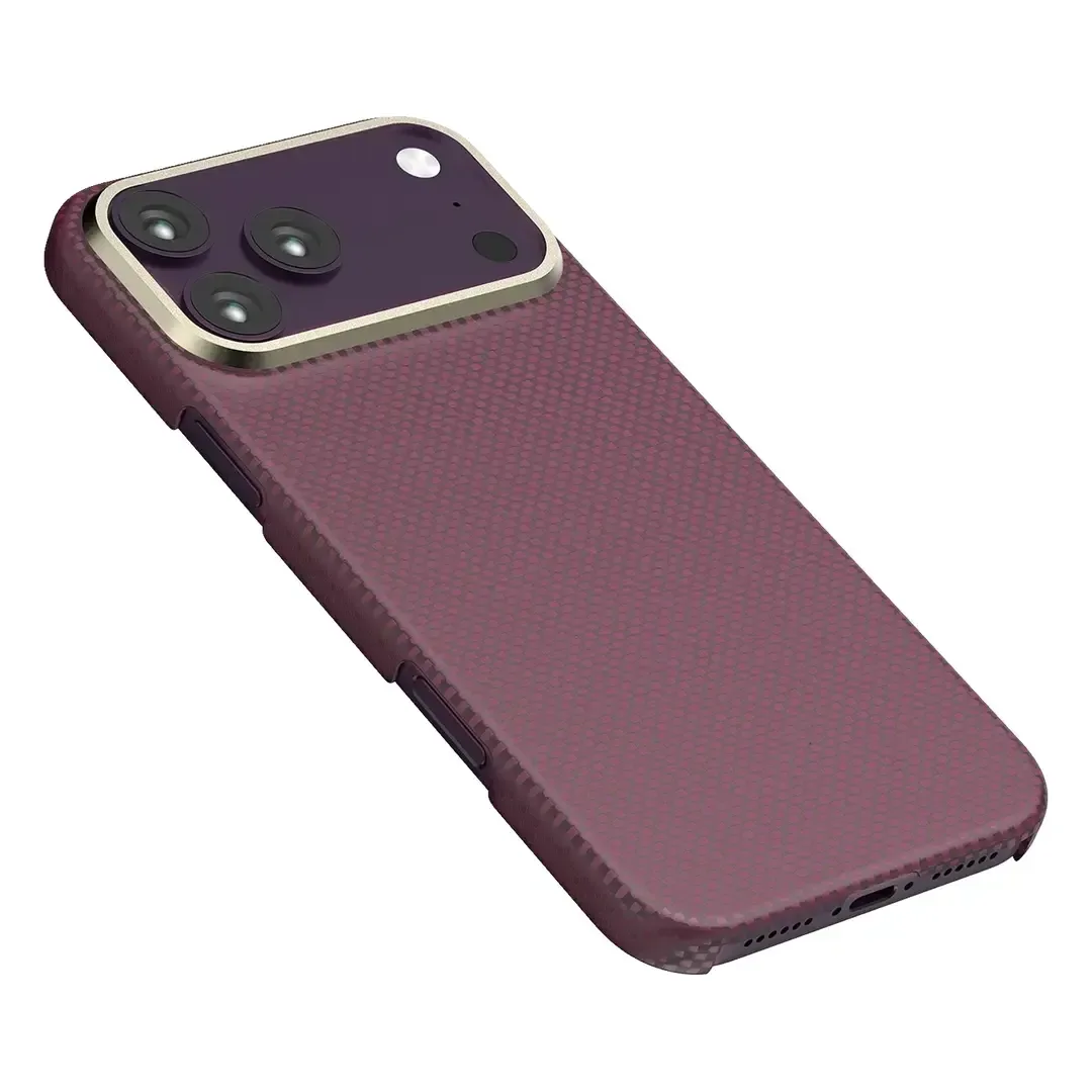 Levelo Sergei 1500D Kevlar Case For iPhone 18 Pro Max - Burgundy