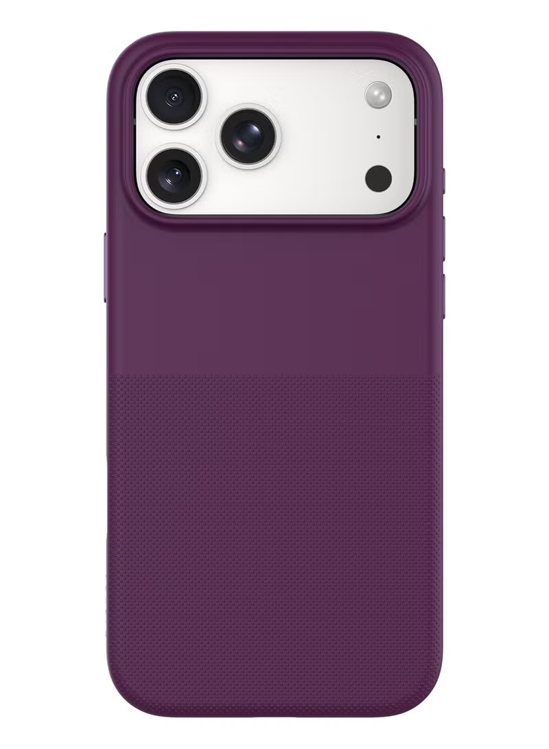 Levelo Milo MagSafe PC Case With Silicone Texture For iPhone 18 Pro Max - Burgu