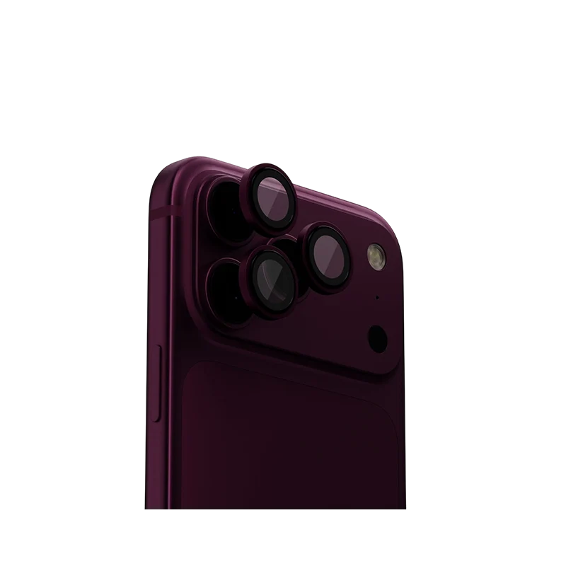 Levelo Lucenttrio Lens Protector With 99% Transmittance For Iphone For Iphone 18 Pro/Pro Max - Burgundy