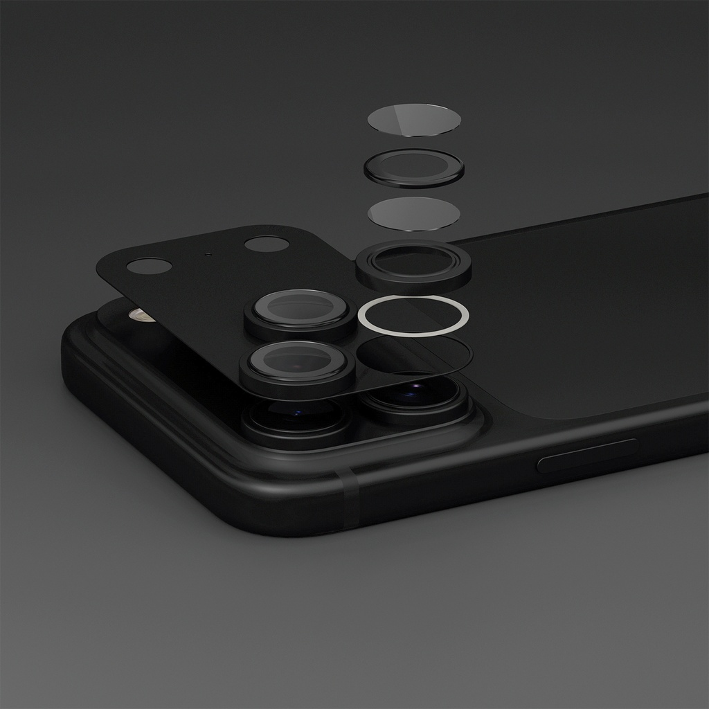 LEVELO TRIO PRO  Camera Lens Protector Full-Frame Double-Sided AR Glass with Titanium Alloy Metal Ring BLACK