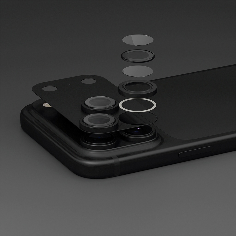 LEVELO TRIO PRO  Camera Lens Protector Full-Frame Double-Sided AR Glass with Titanium Alloy Metal Ring BLACK