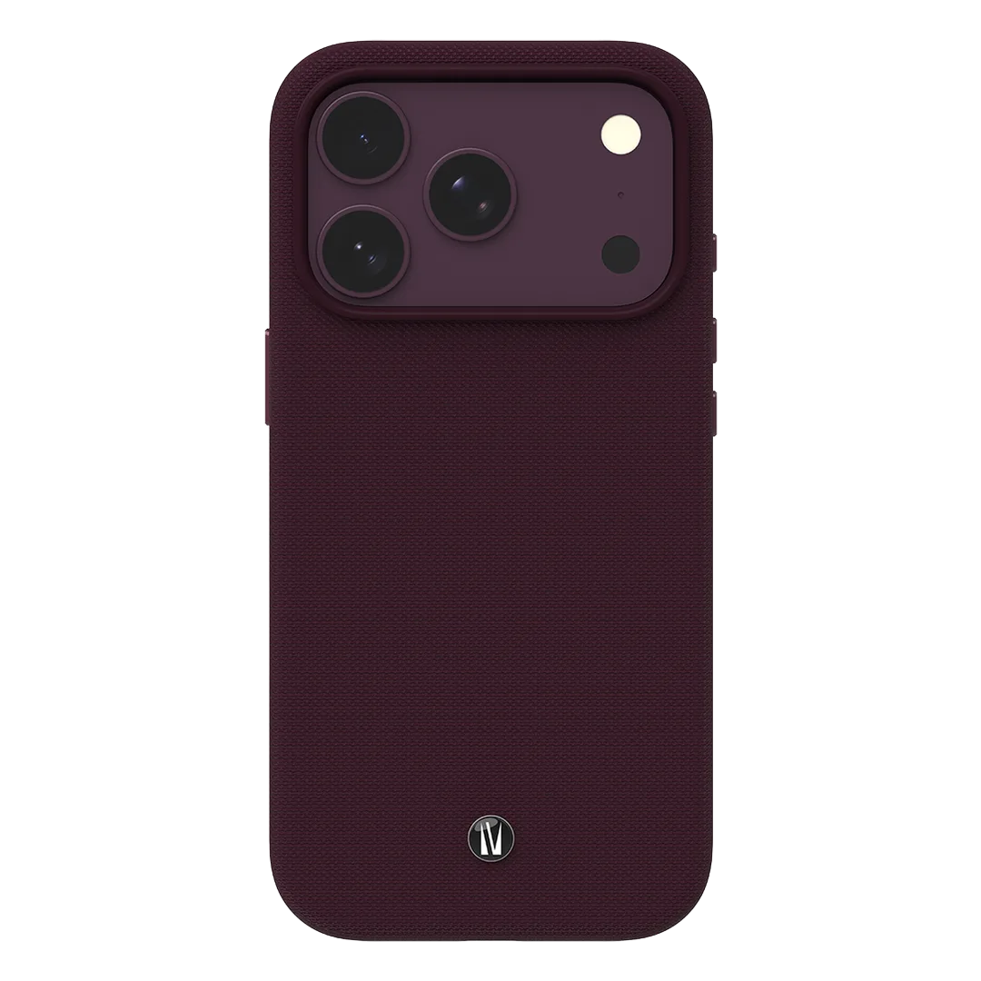Levelo Cannes PU Leather Case for iPhone 18 Pro Max - Burgundy