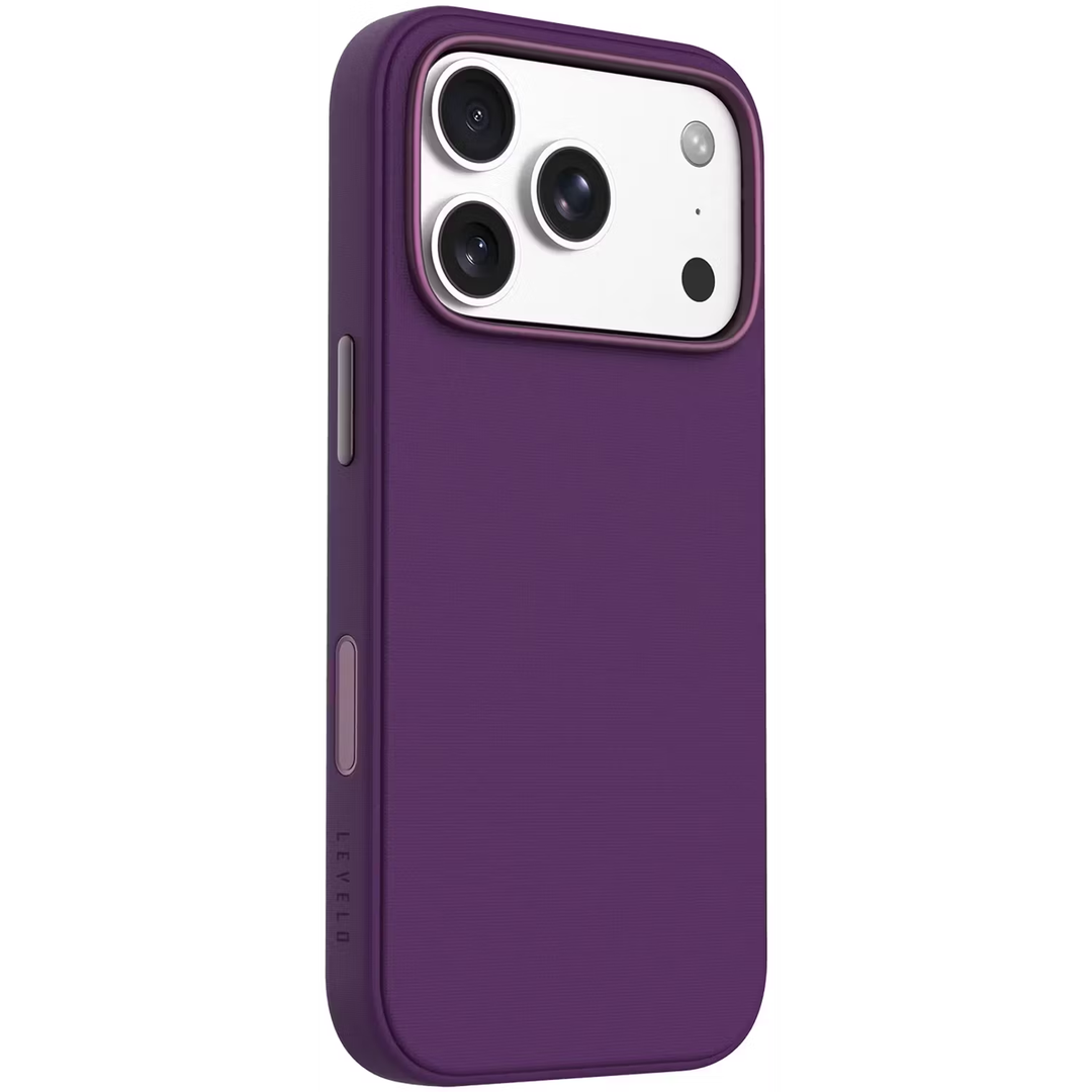 Levelo Melbu PC Silicone Case For iPhone 18 Pro Max - Burgundy