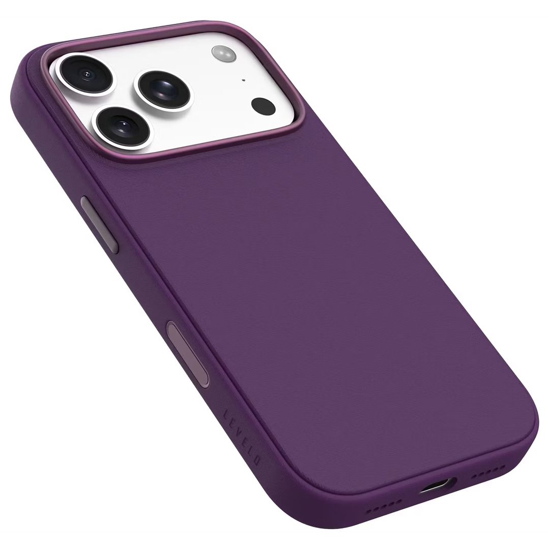 Levelo Melbu PC Silicone Case For iPhone 18 Pro Max - Burgundy