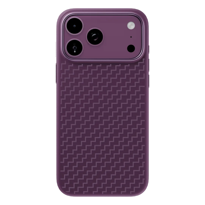 Levelo Fiora MagSafe Liquid Silicone Case With Pattern For iPhone 18 Pro Max - Burg