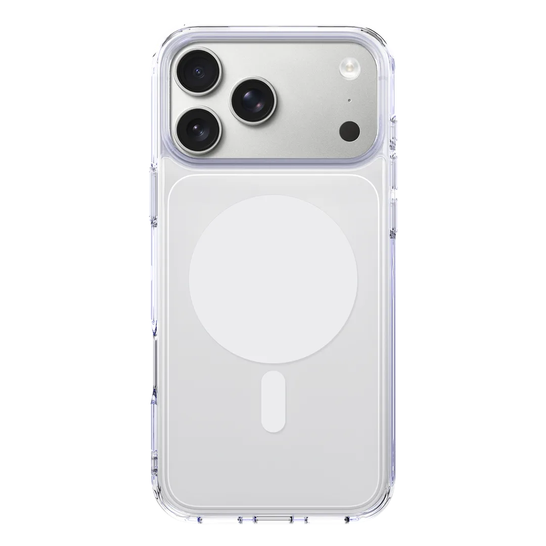Levelo Clara Pro MagSafe TPU+PC Case For iPhone 18 Pro Max - Transparent/White