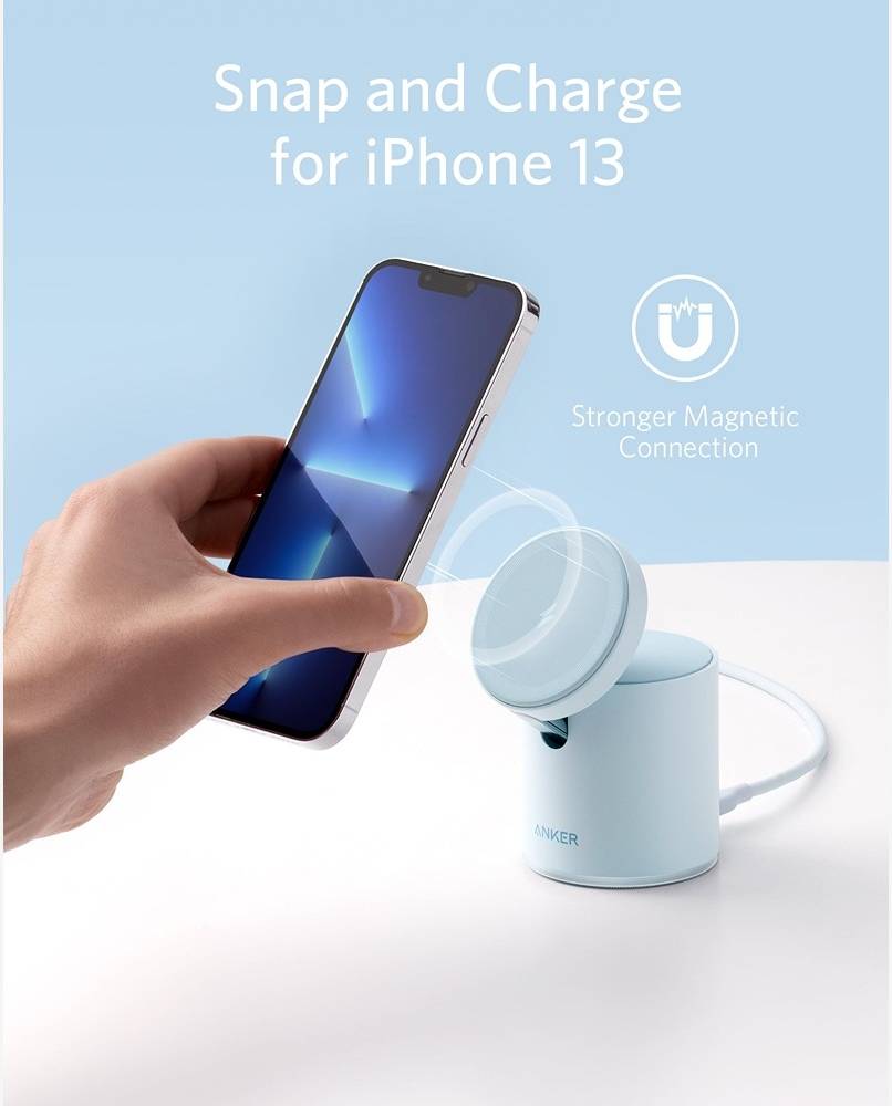 Anker 623 Magnetic Wireless Charger-MagGo B25682 (Blue)