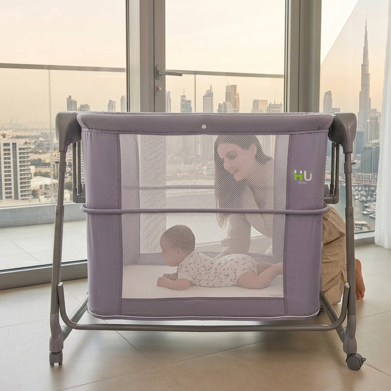 HU MULTY FUNCTIONAL AUTO SWING BASSINET HBA-1002-10