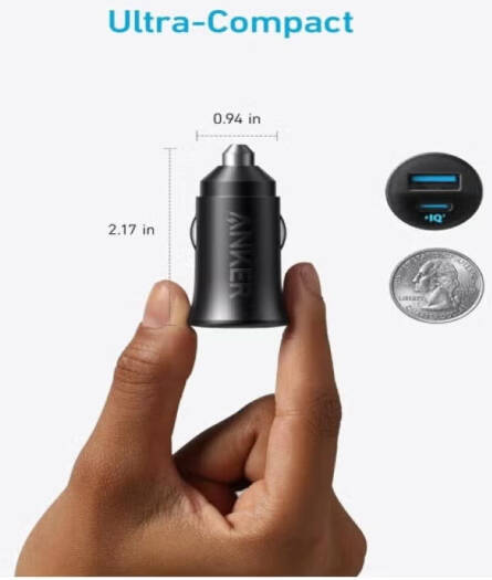 Anker Car Charger 30W 2 Ports with USB-LTG+C B2741H11