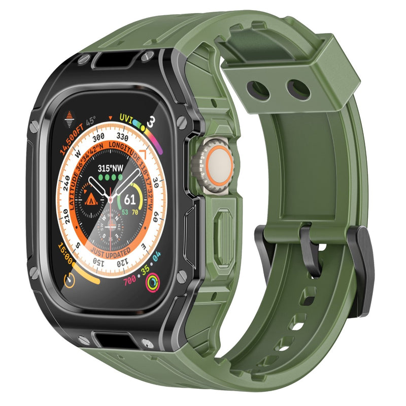 PROMATE CaseBand.Black غطاء وسوار سيليكون لساعة Apple Watch Ultra