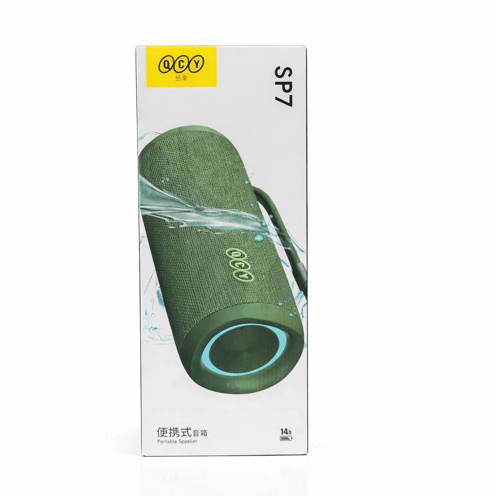 سماعة QCY SP7 بلوتوث المحمولة مع بطارية تدوم حتى 14 ساعة