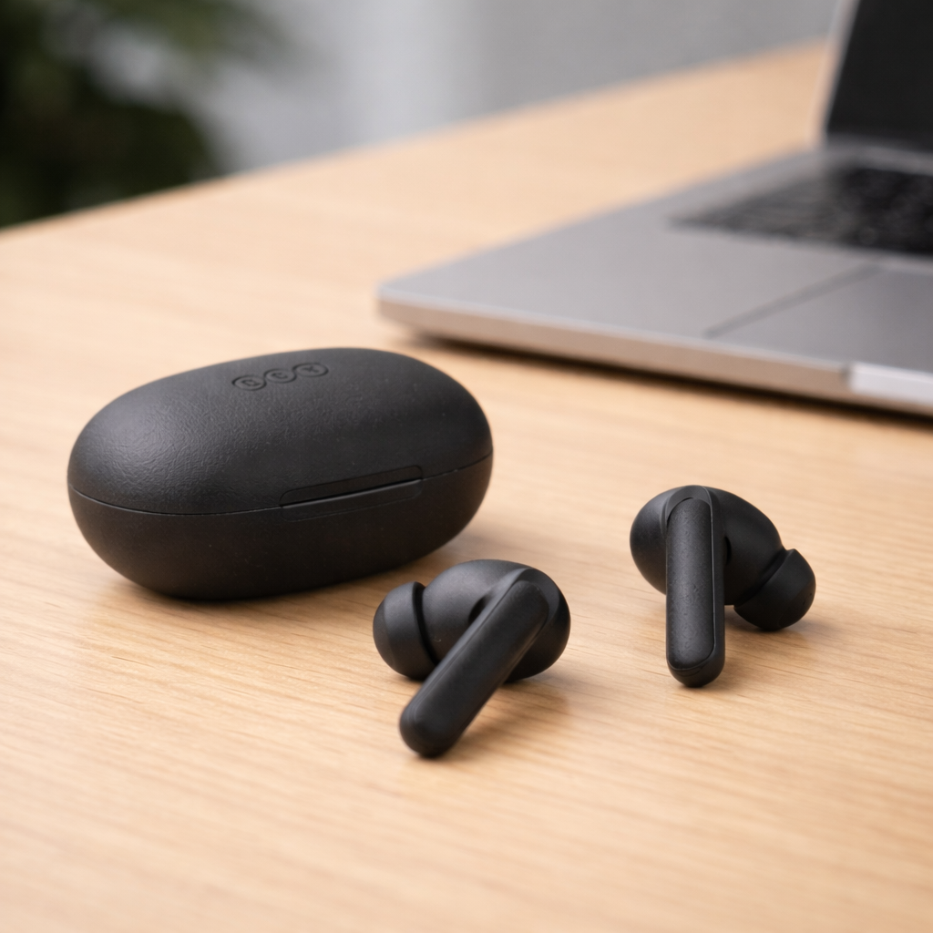 سماعات QCY Buds ANC اللاسلكية مع إلغاء الضوضاء النشط حتى 45dB