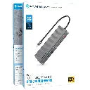 Powerology 13-in-1 USB-C Hub with Dual HDMI, DisplayPort, Ethernet & 100W Power Delivery – Gray