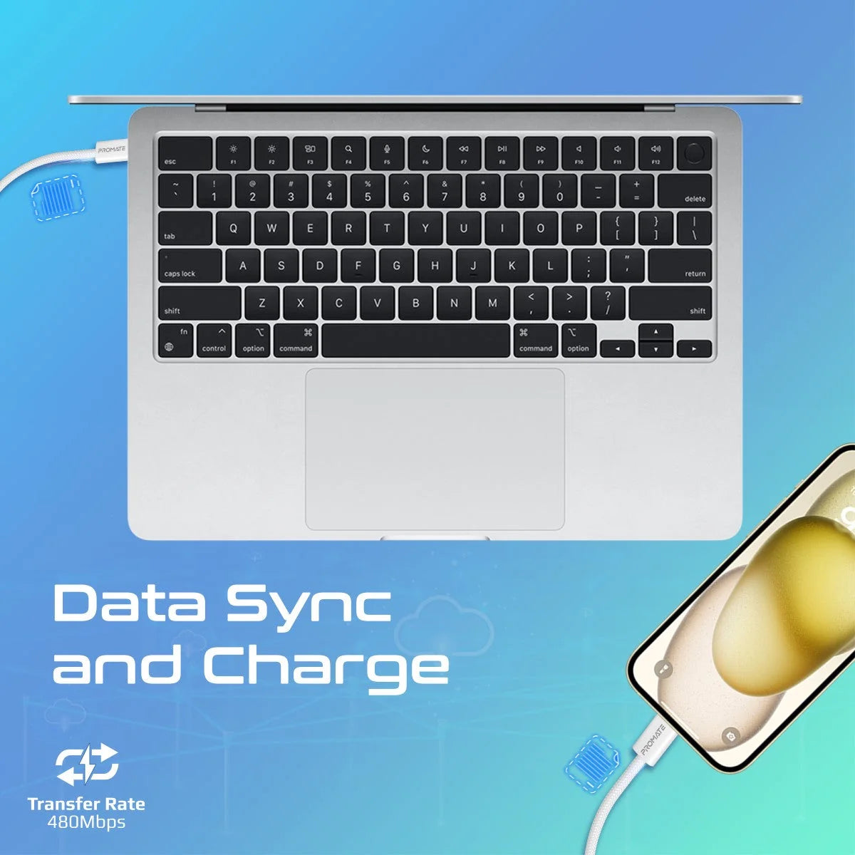 EcoLine-CC120  60W PD USB-C to USB-C Cable, 120cm length