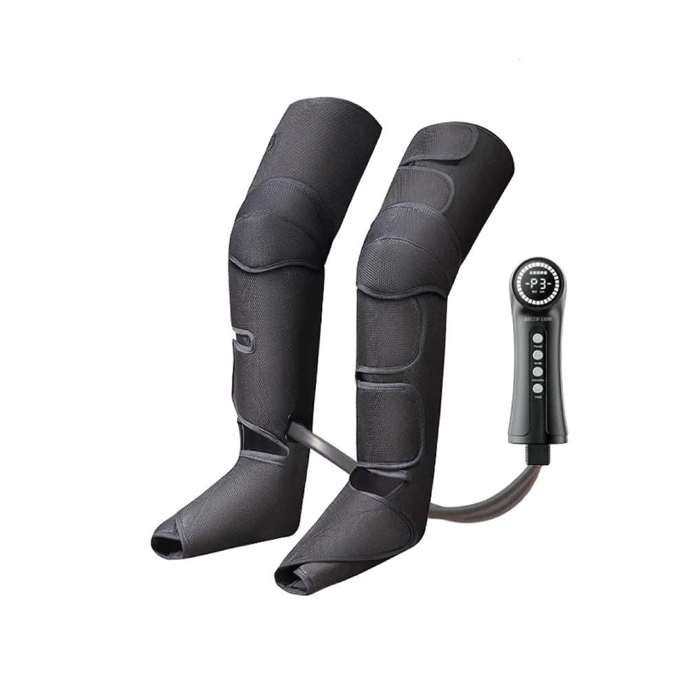 Green Lion Air Pressure Leg Massager – Intelligent Compression Therapy Massager – Black