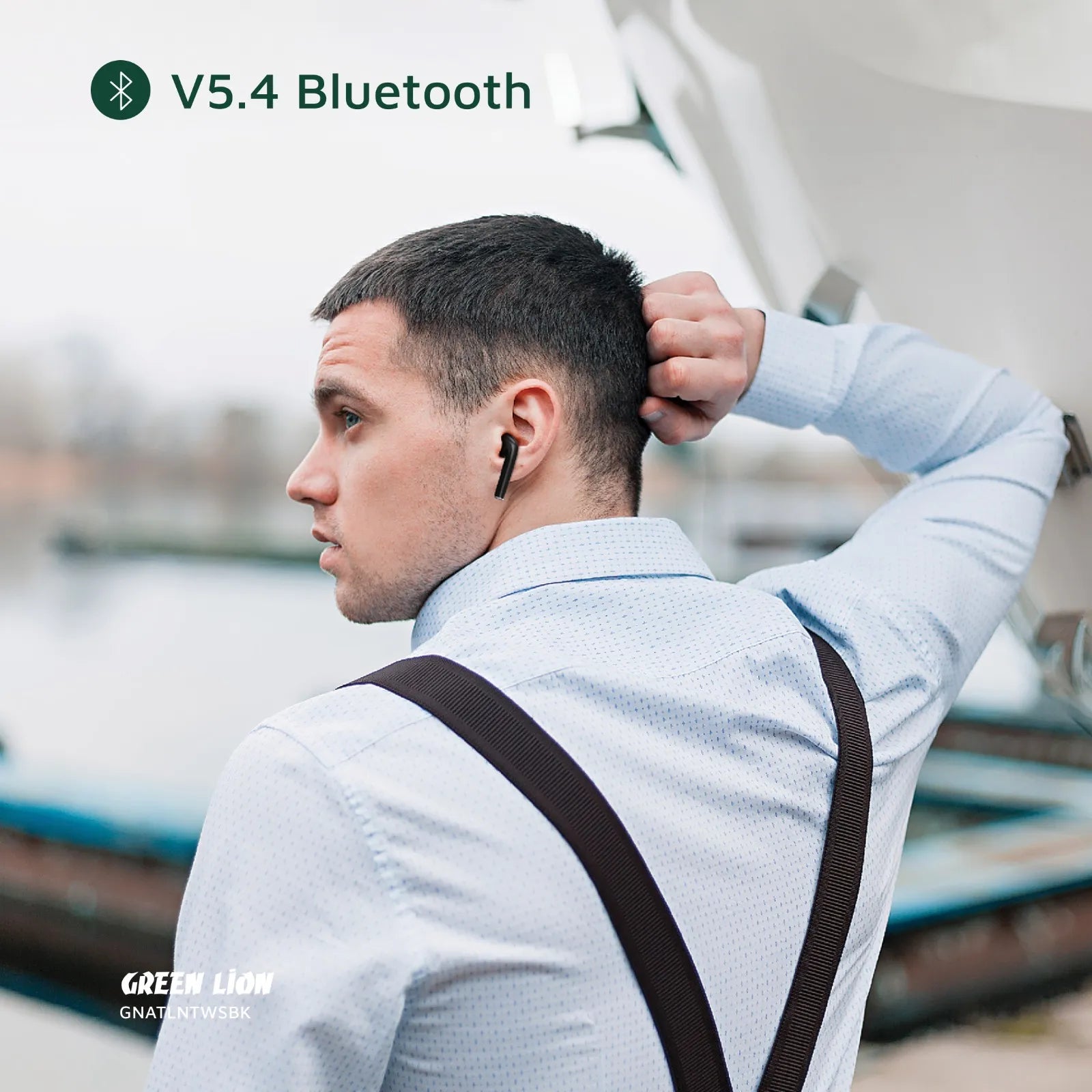 سماعات جرين ليون Atlanta اللاسلكية True Wireless بتقنية Bluetooth 5.4 – أسود / أبيض