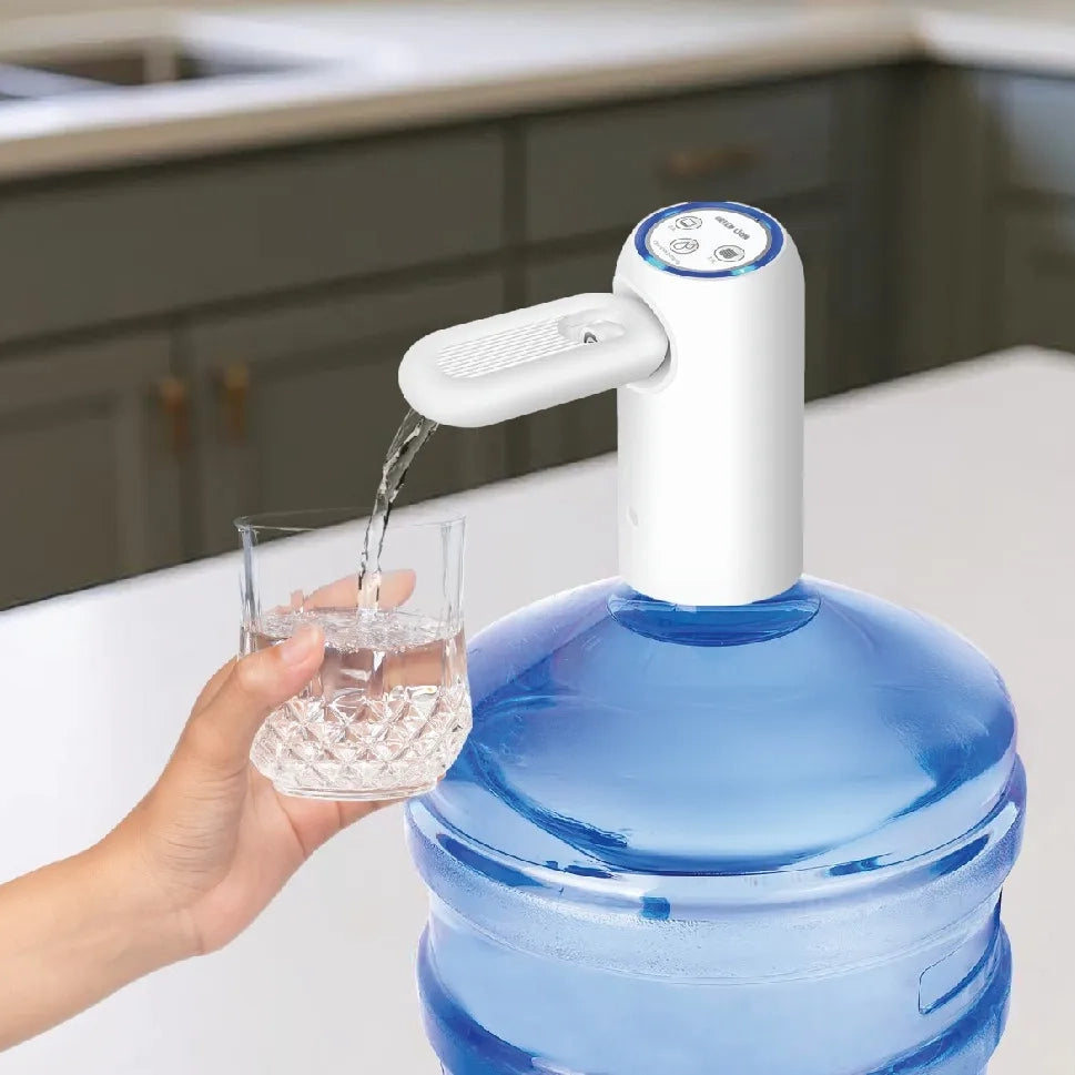Green Lion Auto Water Pump Foldable Water Dispenser – Rechargeable Portable Water Pump – White