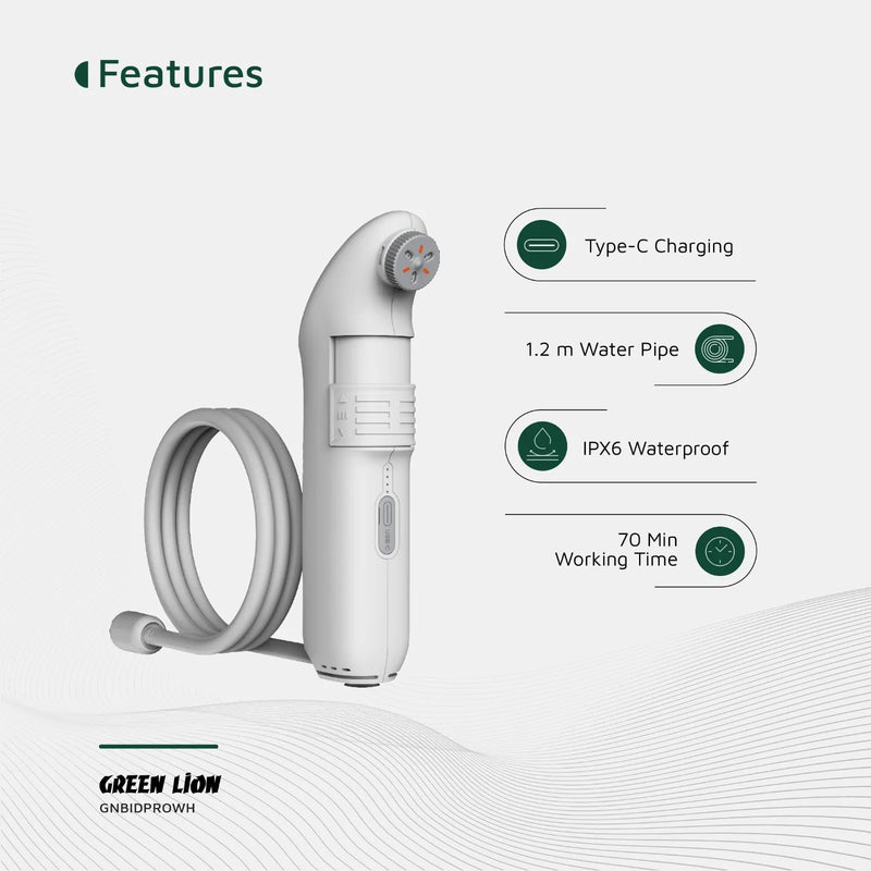 Green Lion Bidet Pro Portable Bidet 5.55W – dual spray modes - White-3