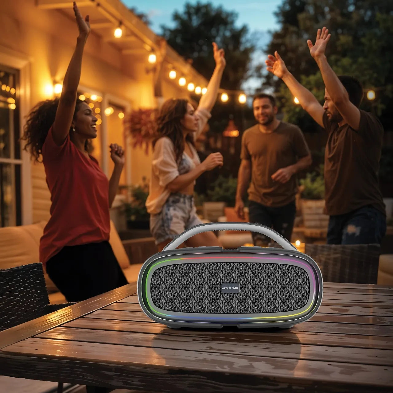 سماعة جرين ليون Beam Plus اللاسلكية مع إضاءة RGB – أسود