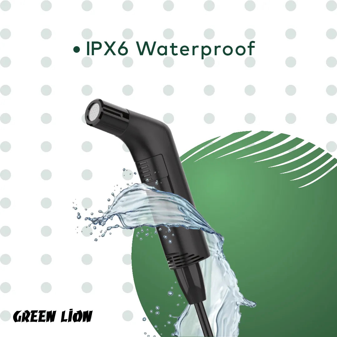 رشاش شطاف Green Lion Compact Bidet المحمول للسفر مقاوم للماء IPX6 – أسود