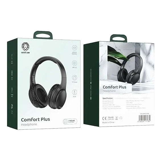 سماعات Green Lion Comfort Plus اللاسلكية Bluetooth 5.3 بتصميم قابل للطي – ألوان متعددة