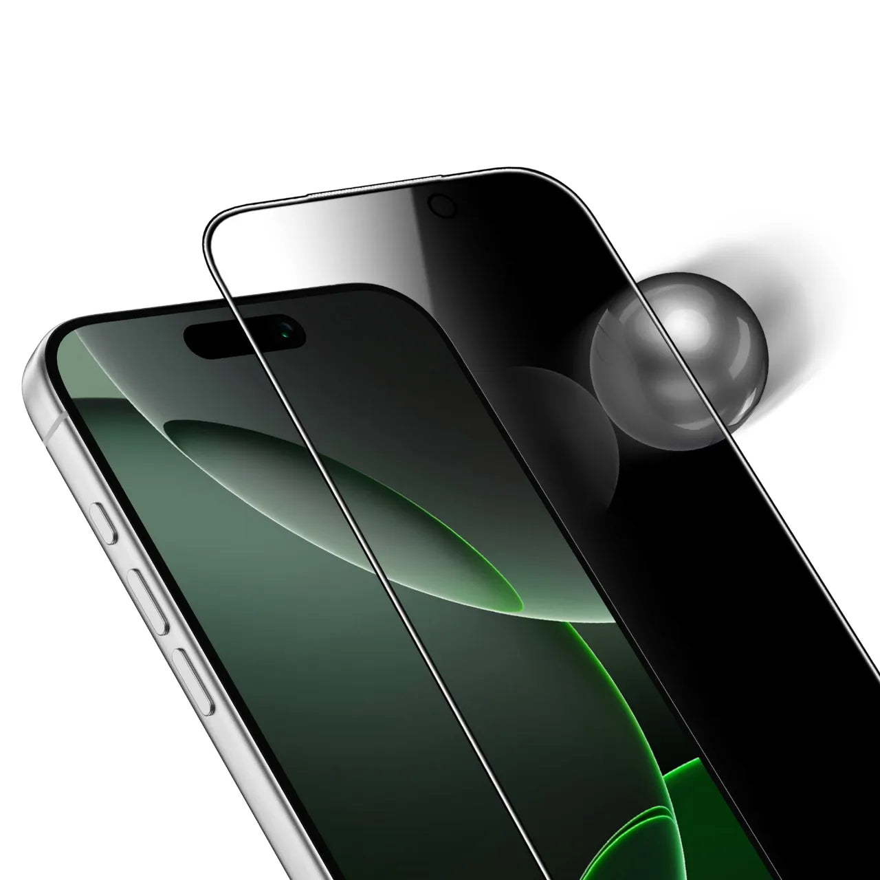 حماية شاشة جرين ليون 3D PV-Pet Privacy Curved Glass لآيفون 17 مع فلتر خصوصية