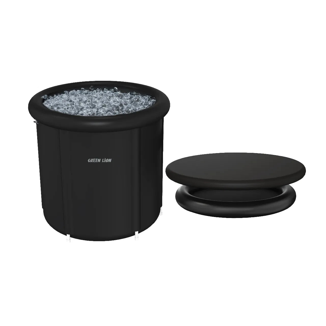 حوض الثلج Green Lion Ice Bath Tub بسعة 350 لتر للعلاج البارد والاستشفاء العضلي – أسود