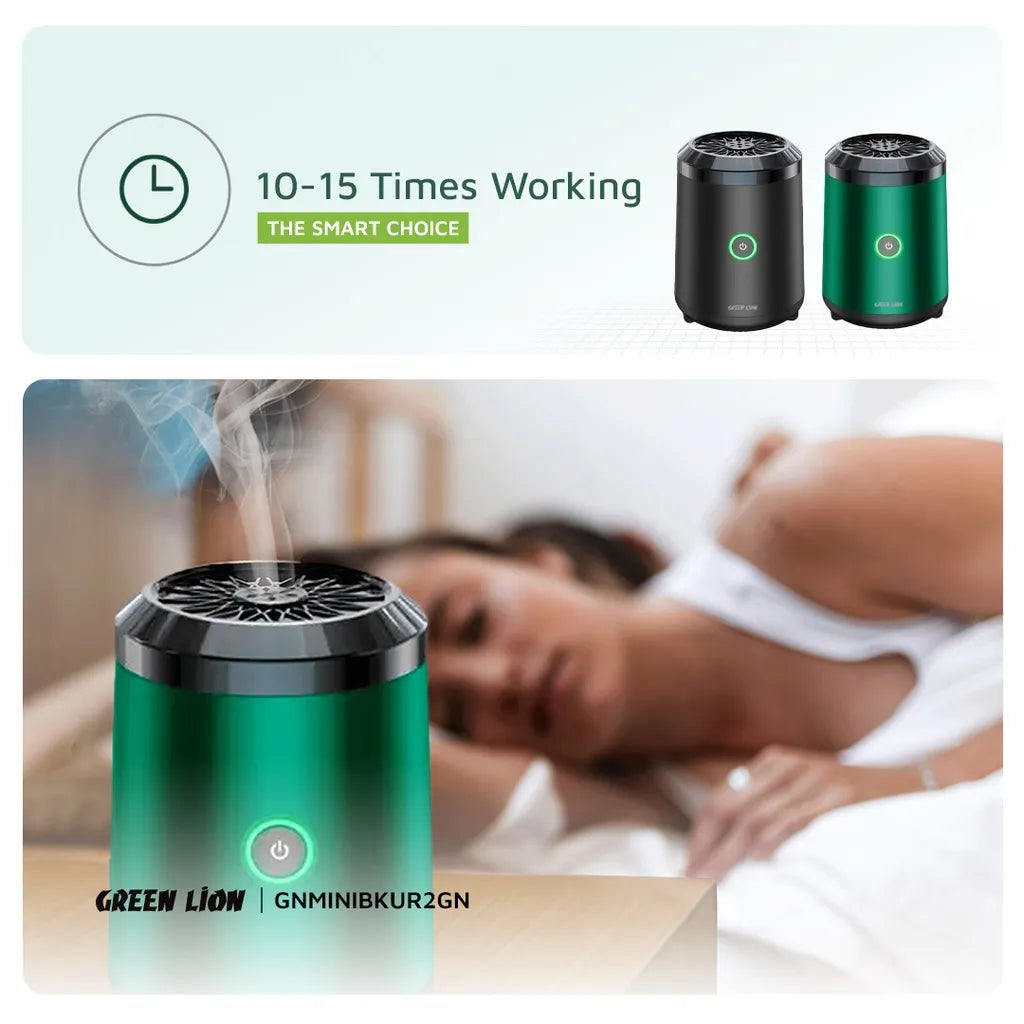 مبخرة Green Lion Mini Bakhour 2 المحمولة القابلة للشحن Type-C – أسود