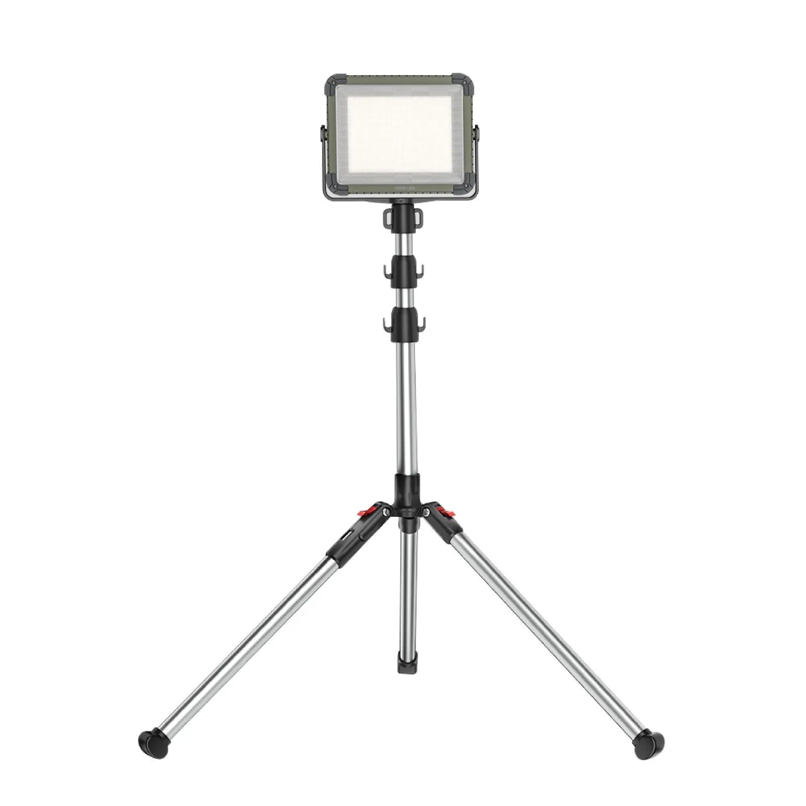 إضاءة Green Lion Solar Camping Light بالطاقة الشمسية مع حامل ثلاثي قابل للتعديل – فضي