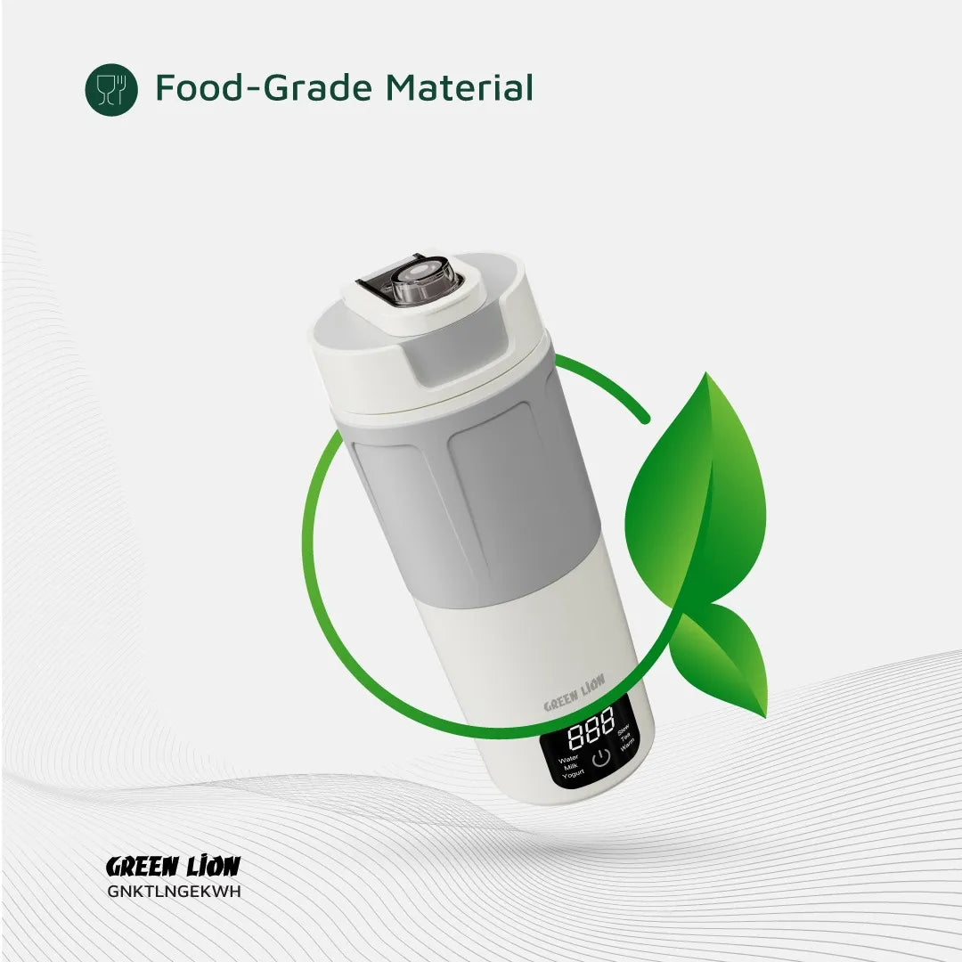 غلاية Green Lion Kettle & Go الكهربائية المحمولة 600ml بقوة 300W – أبيض
