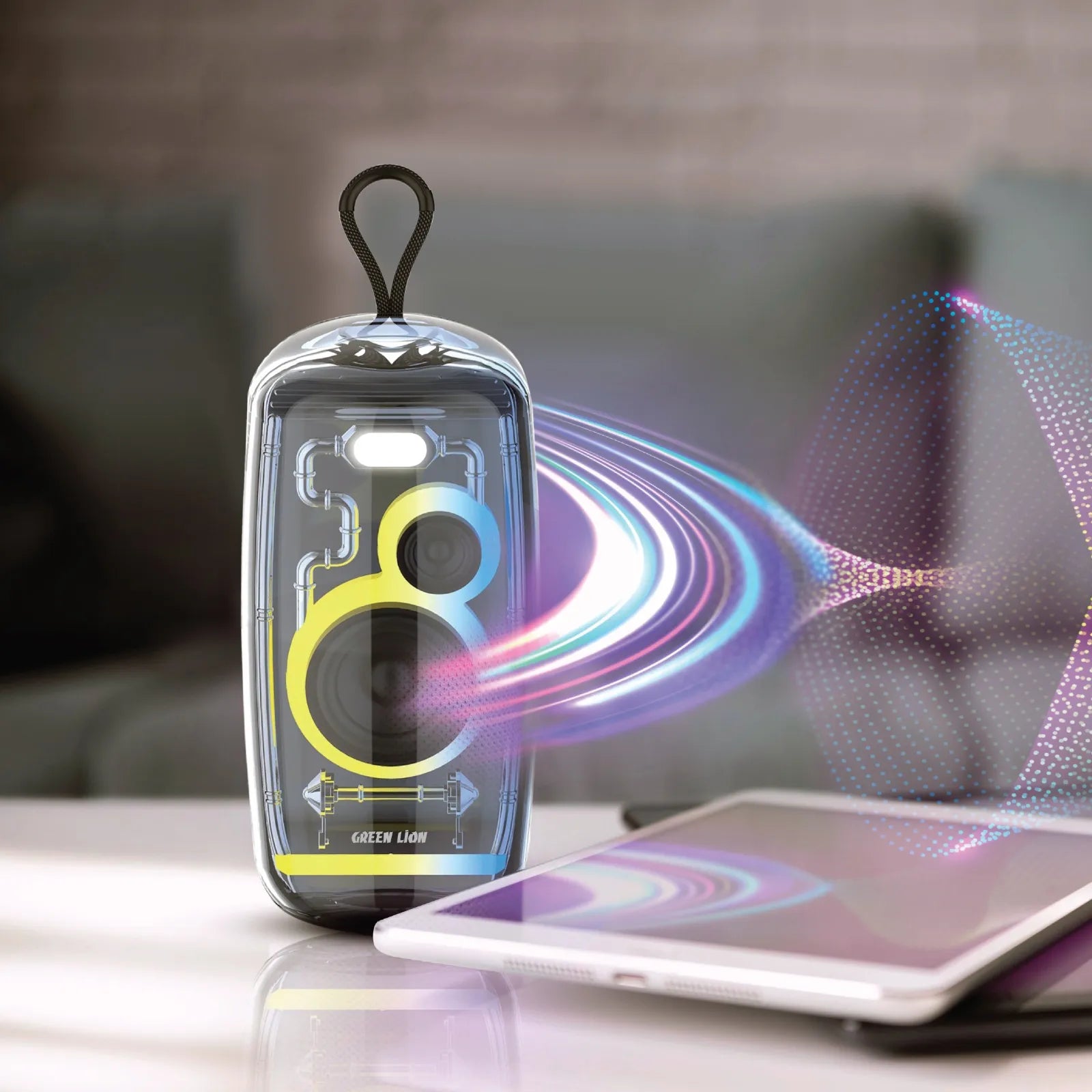 سماعة Green Lion Palma Pro اللاسلكية Bluetooth 5.2 مع RGB – أسود