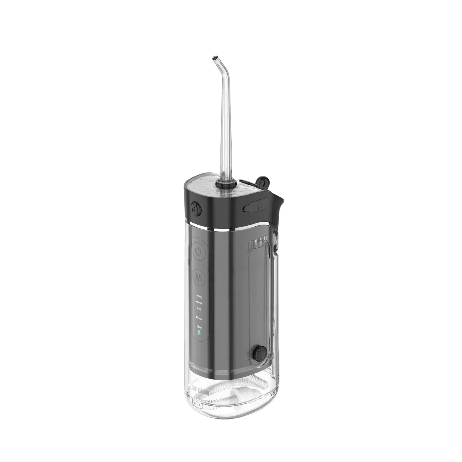 جهاز Green Lion Portable Oral Irrigator لتنظيف الأسنان بالماء 180ML مقاوم للماء IPX7 – أسود / أبيض