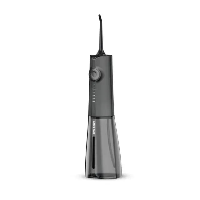 جهاز Green Lion Portable Oral Irrigator لتنظيف الأسنان بالماء 300ML مقاوم للماء IPX7 – أسود / أبيض