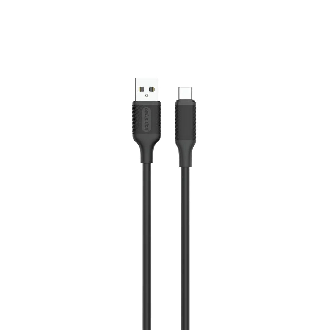 Green Lion USB-A to USB-C PVC Charging Cable 3M 3A Fast Charge – Black