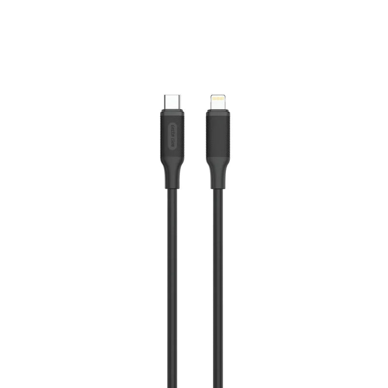 كابل Green Lion USB-C إلى Lightning بطول 3 متر وشحن سريع 27W – أسود-1