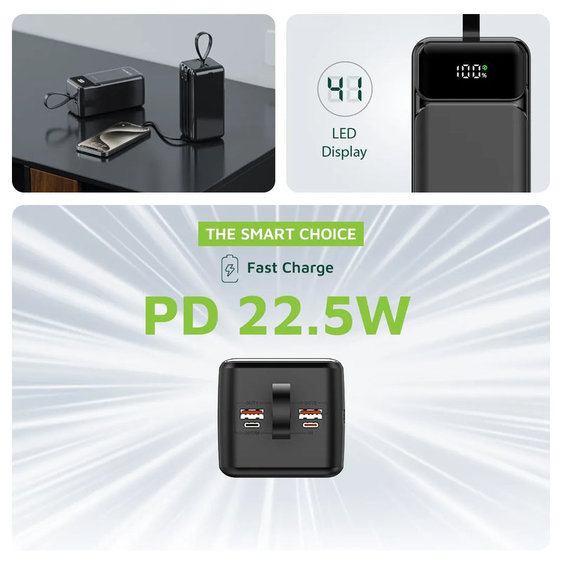 Green Lion Power Tank 50000mAh Power Bank PD 22.5W Fast Charging – Black-3