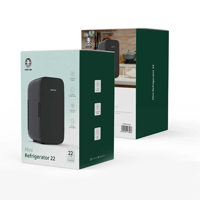 ثلاجة Green Lion Mini Refrigerator المحمولة 22 لتر للتبريد والتسخين – أسود