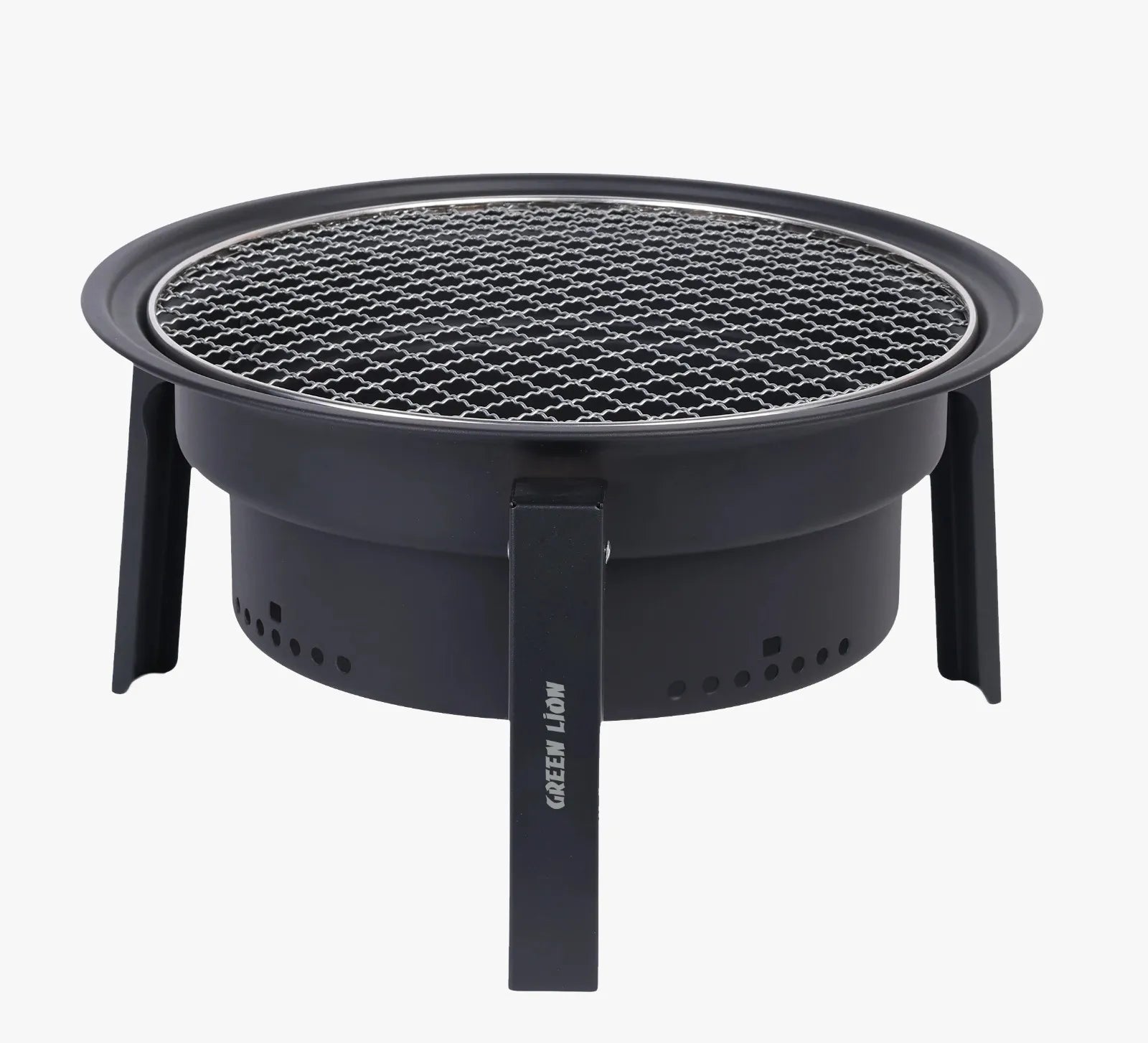 Green Lion Grill Sphere Foldable BBQ Grill Portable Outdoor Charcoal Grill – Black