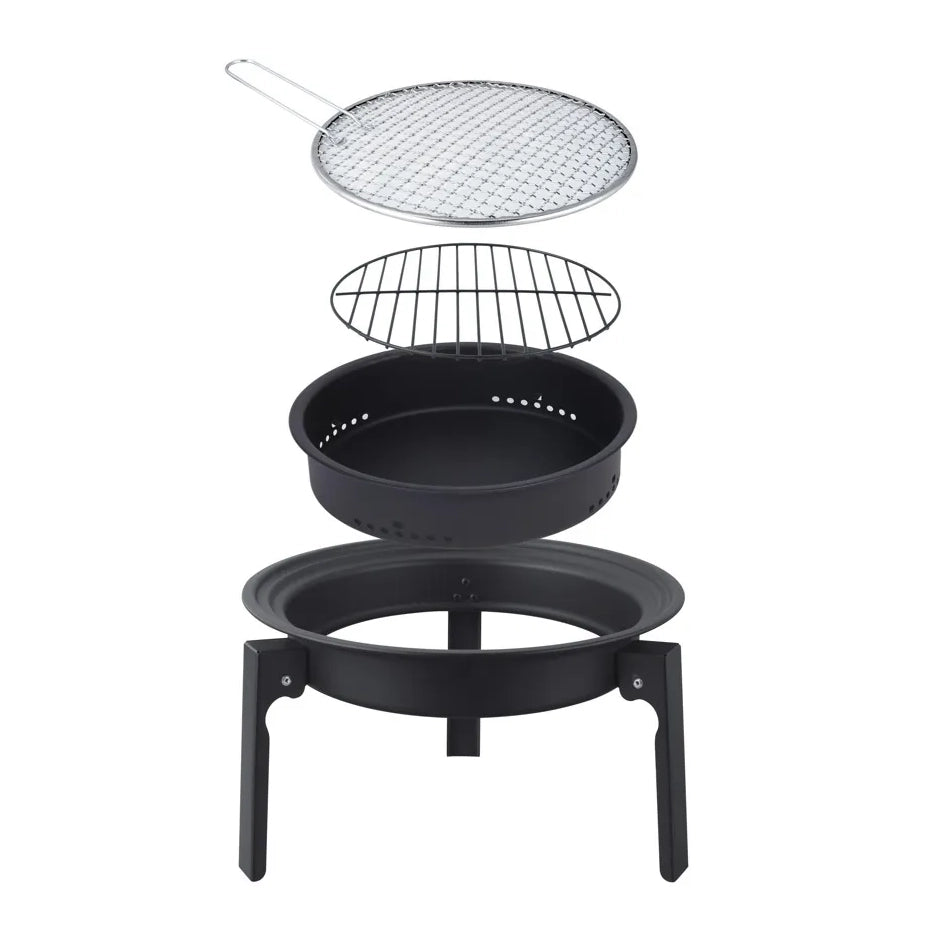 Green Lion Grill Sphere Foldable BBQ Grill Portable Outdoor Charcoal Grill – Black