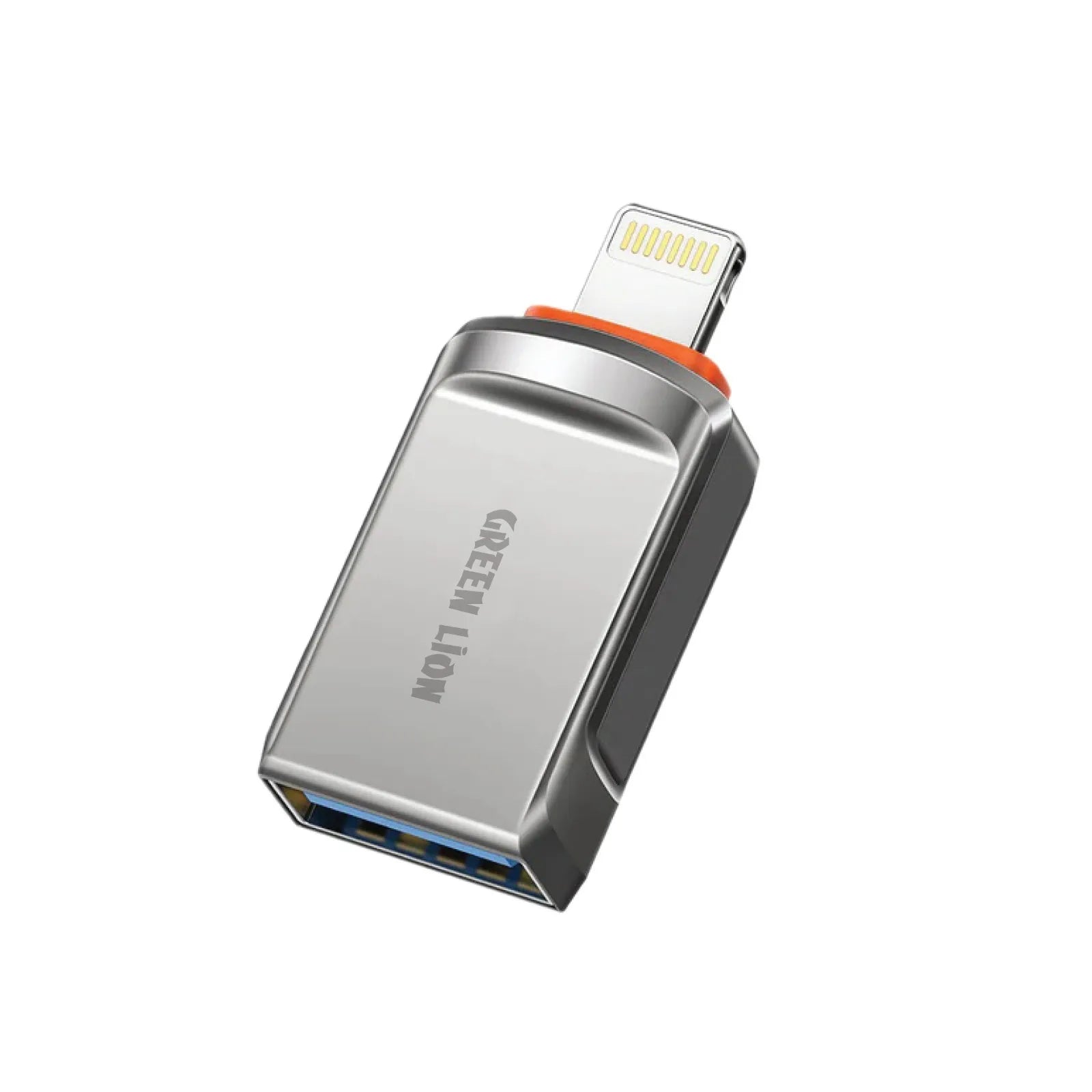 محول Green Lion OTG USB-A إلى Lightning بسرعة 480Mbps – فضي