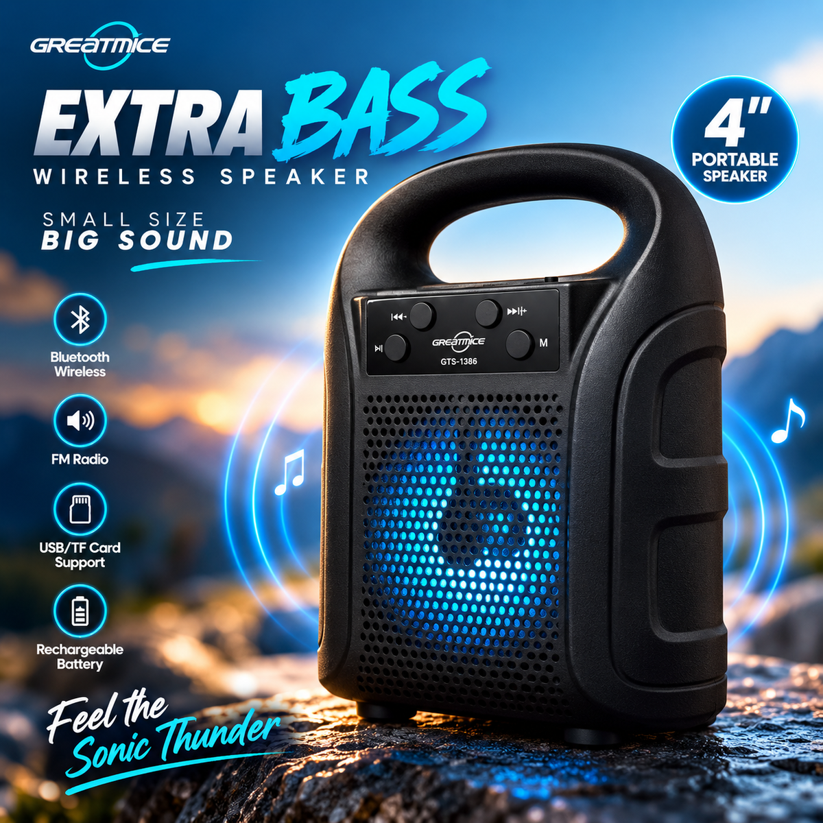 GREATNICE WIRELESS SPEAKER GTS-1386