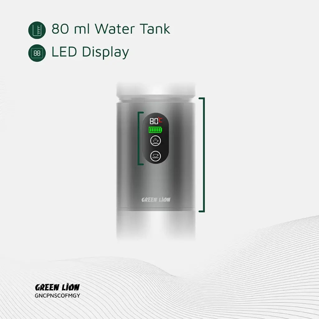 Green Lion Campinas Portable Coffee Maker 80ml - Gray