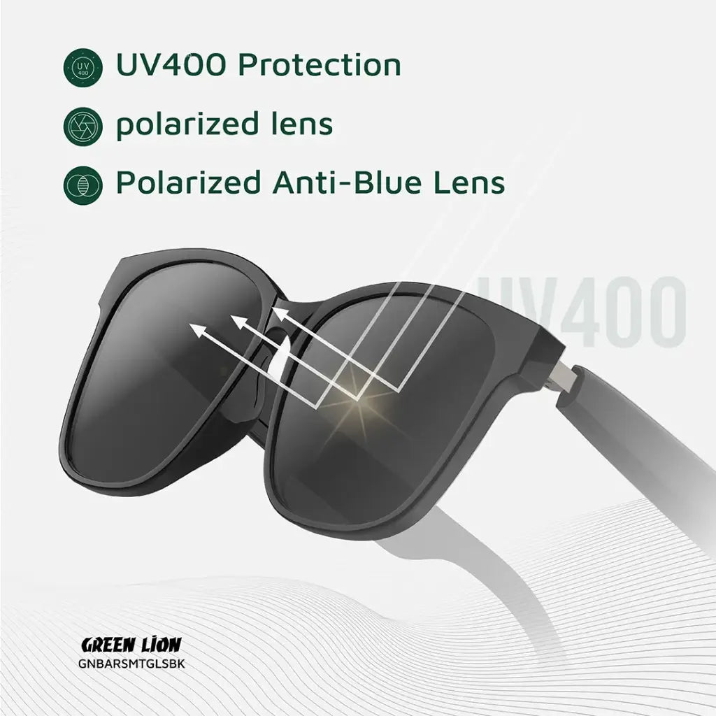 Green Lion Barcelona Smart Glasses - Black-5