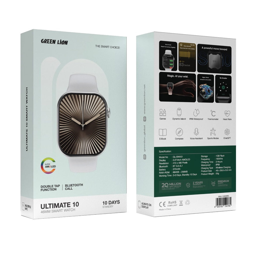 ساعة ذكية Green Lion Ultimate 10 مقاس 46MM-7