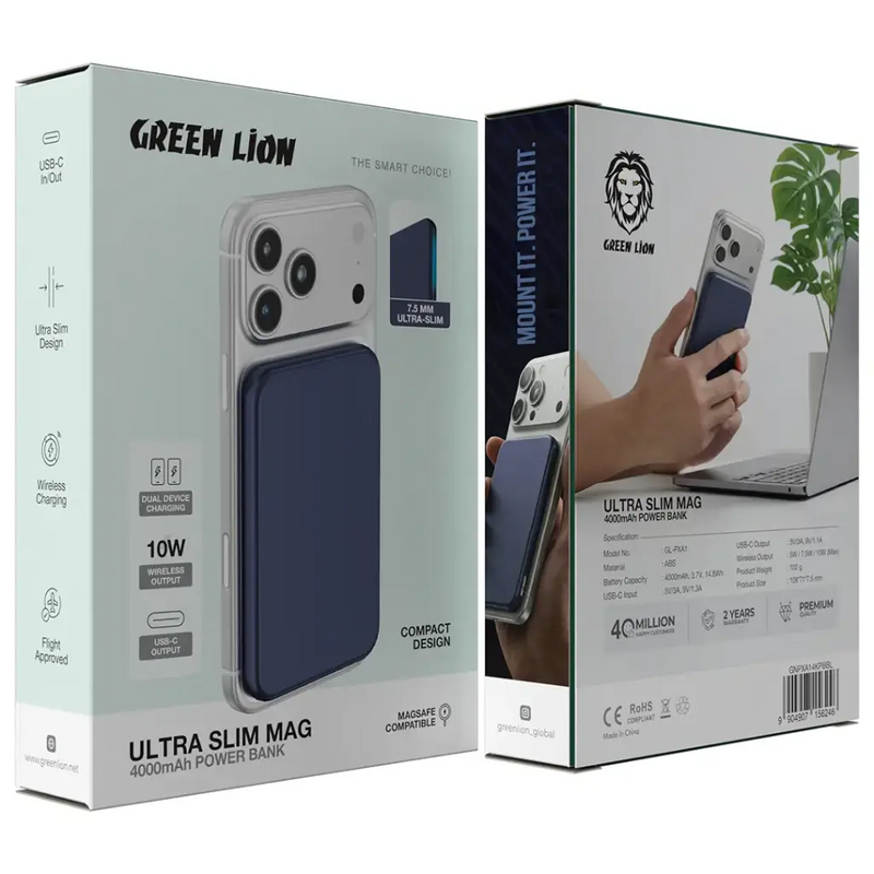 باور بانك Green Lion Ultra Slim Mag بسعة 4000mAh-9