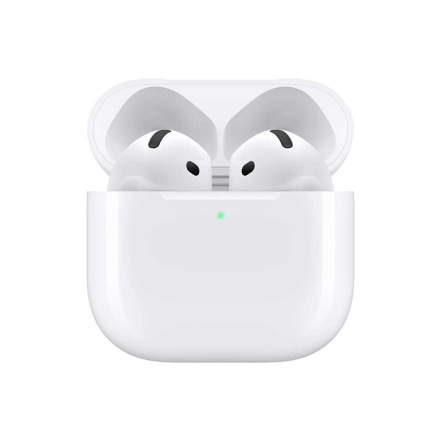 Apple AirPods 4 مع إلغاء الضوضاء النشط (ANC) وعلبة شحن لاسلكية USB-C – أبيض